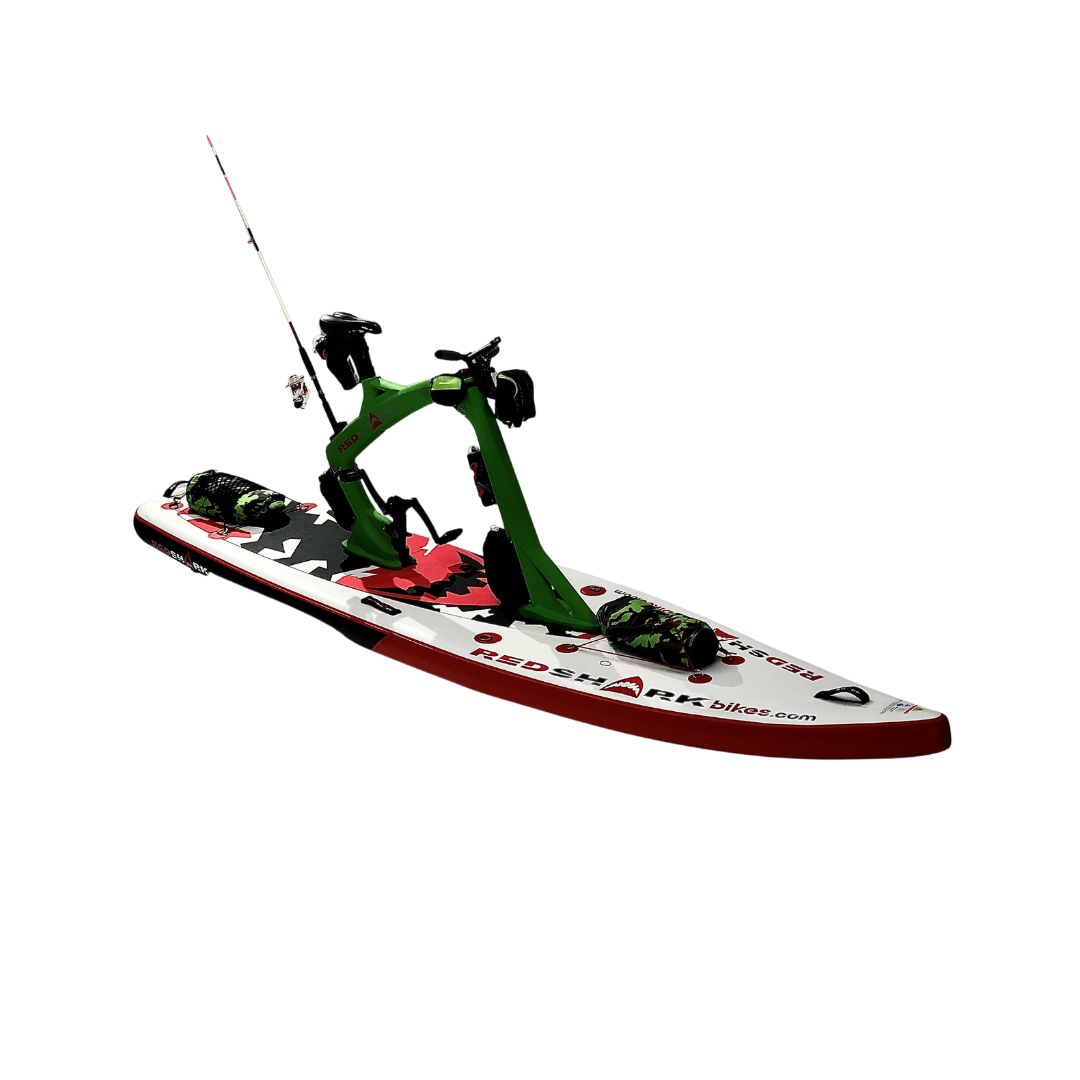 Red Shark Bike Surf Adventure Water Bike Side View