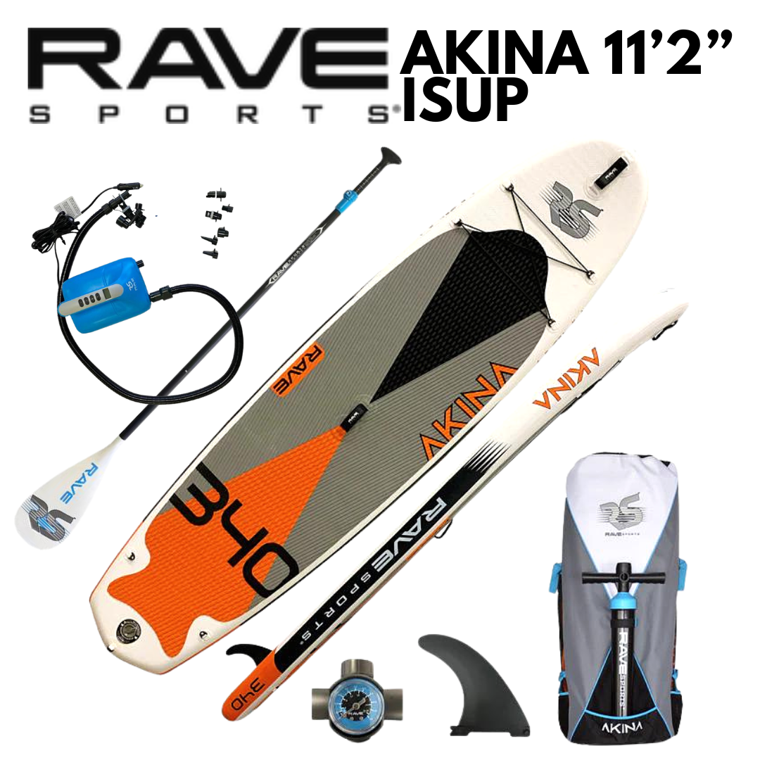 Rave Sports  11'2" Akina Orange Inflatable Paddleboard
