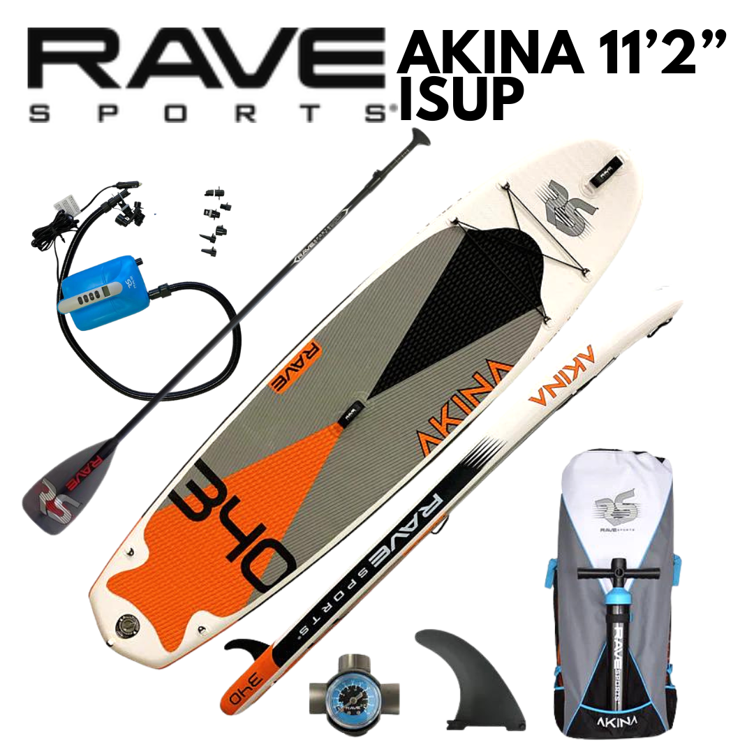 Rave Sports  11'2" Akina Orange Inflatable Paddleboard