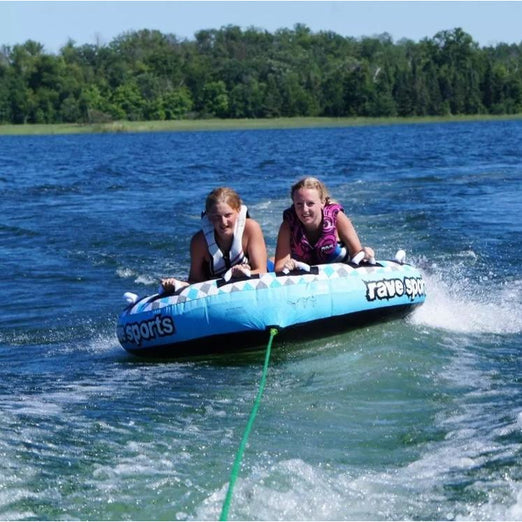 2 people riding Rave Sports X-Frantic 3 Rider Towable 02407