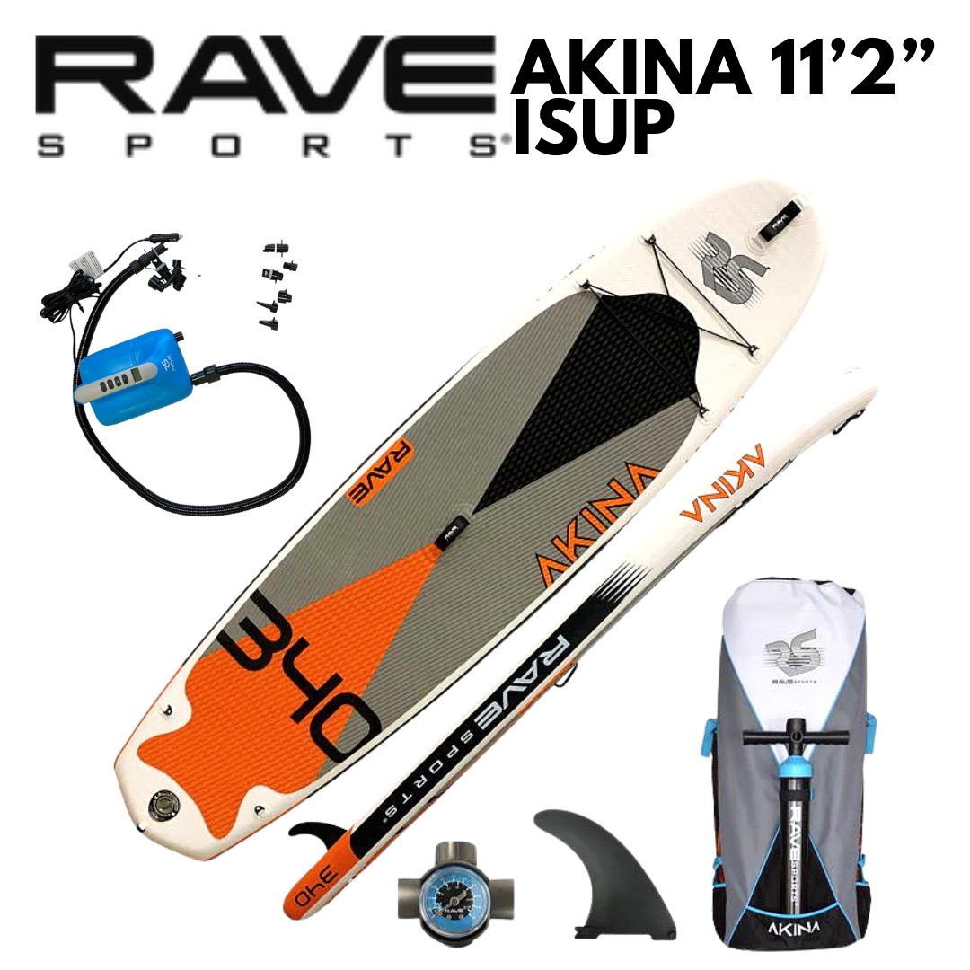 Rave Sports  11'2" Akina Orange Inflatable Paddleboard