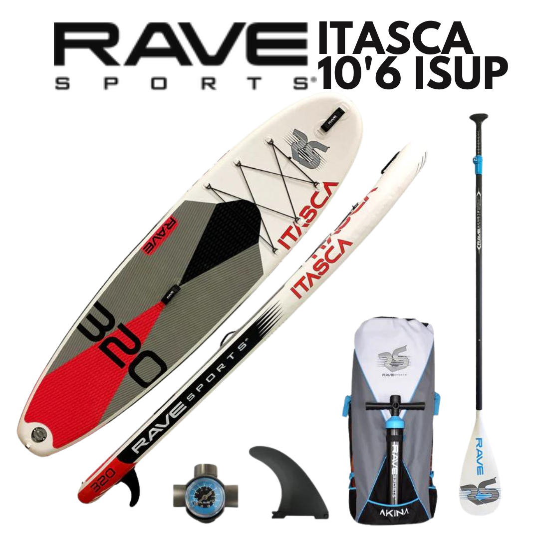 Rave Sports 10'6" Itasca Salmon Red Inflatable Paddleboard