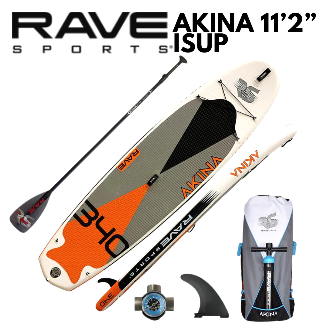 Rave Sports  11'2" Akina Orange Inflatable Paddleboard