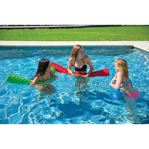 WOW First Class Soft Dipped Foam Pool Noodles with 3 girls using it