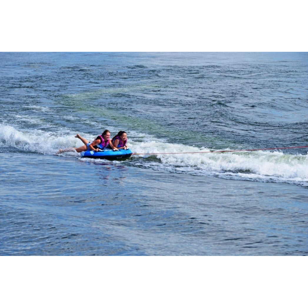 2 woman riding Rave Sports Storm 2 Rider Towable 02322