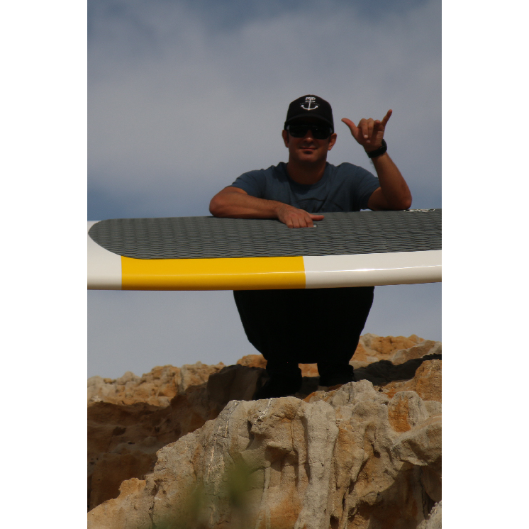 POP Board Co 11'6" Throwback Red/Yellow/Blue Fiberglass SUP