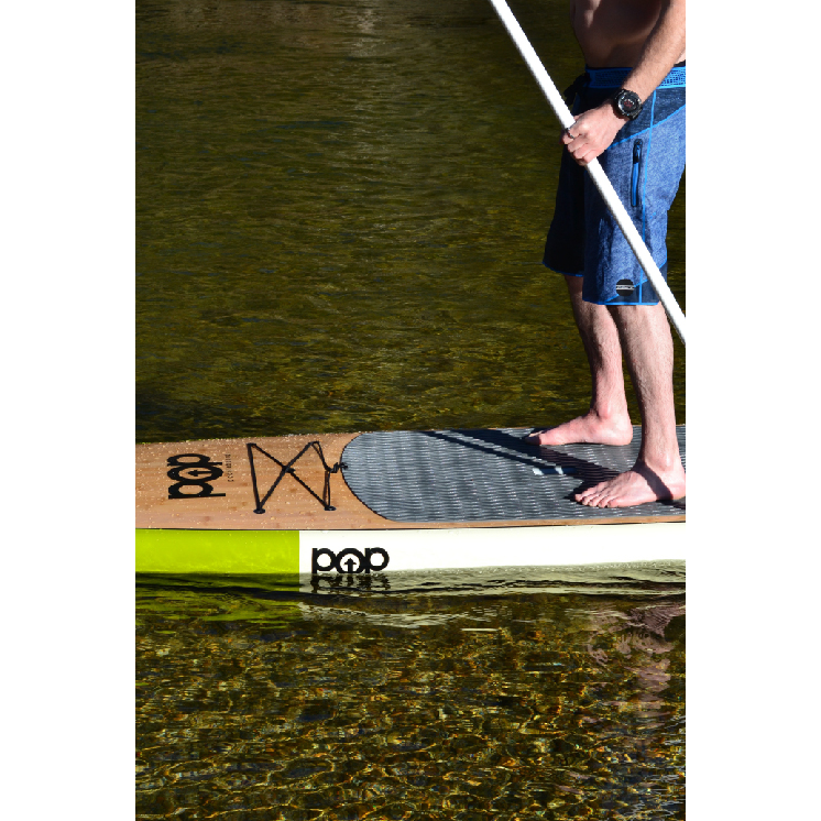 POP Board Co 12'0" Americana Green/Cream/Orange Fiberglass Paddle Board