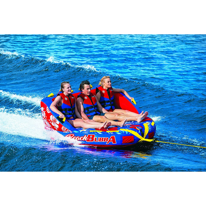 Beach Bubba 3P Towable Tube with 3 people riding