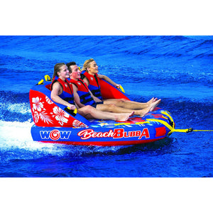 Beach Bubba 3P Towable Tube with 3 pepople riding it