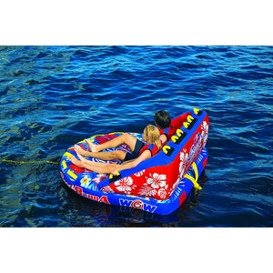 Beach Bubba 3P Towable Tube with 2 people on it