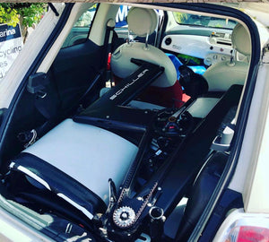 Schiller Bikes S1-C Water Bike at the back of the car