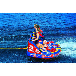 Beach Bubba 3P Towable Tube with 3 people on it