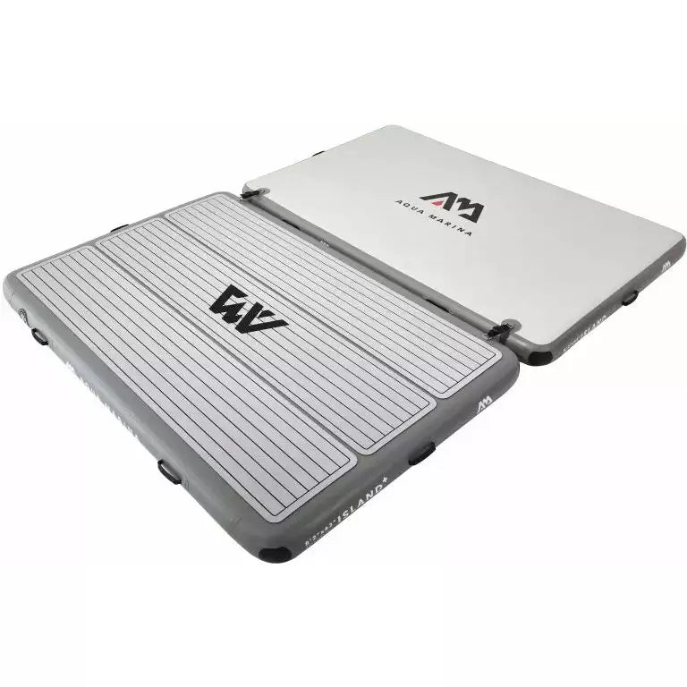 Aqua Marina Island Air + Platform 8'2" BT-I250P Tethered To A Aqua Marina Island Air Platform BT-1250