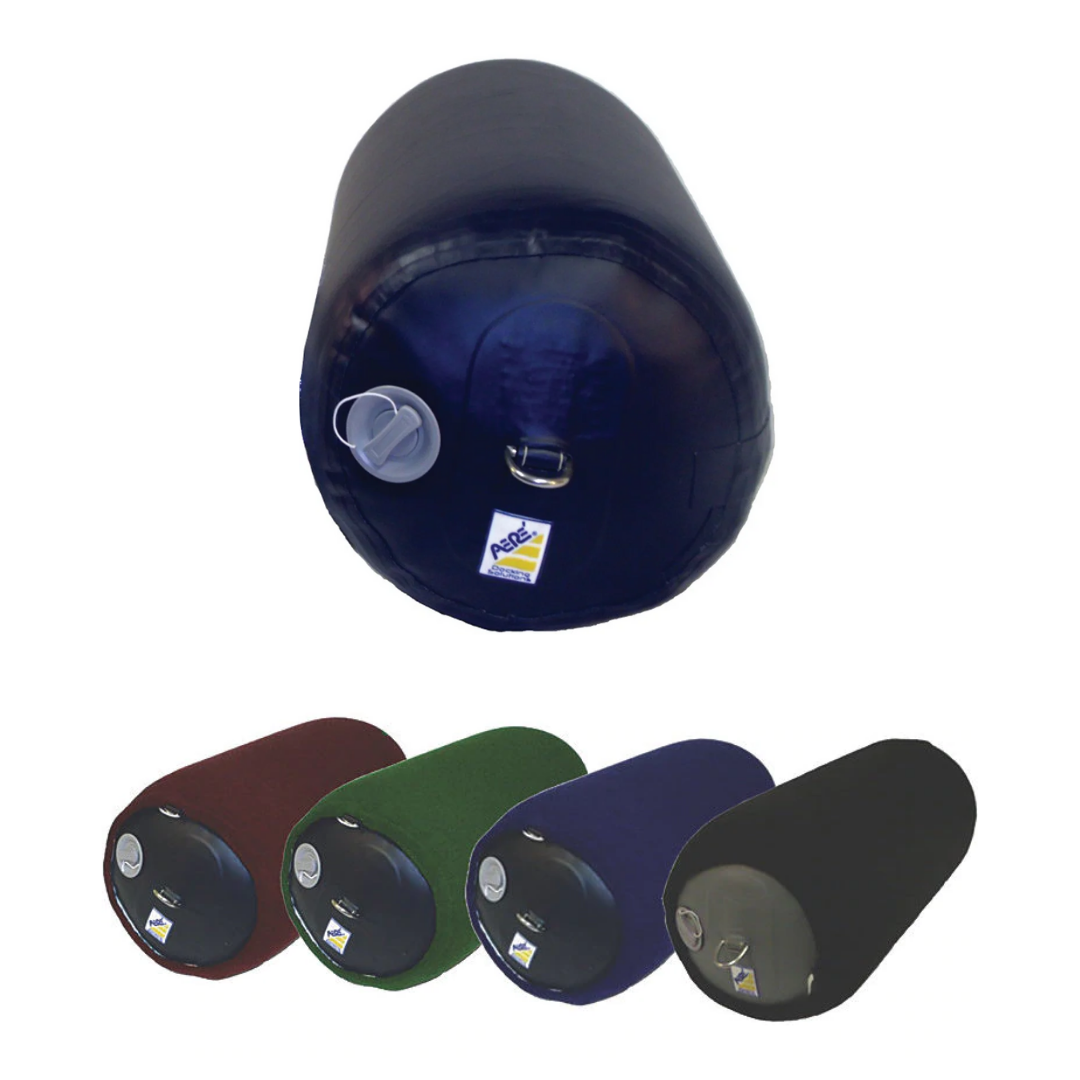 Aeré 3' Diameter Inflatable Fenders with Aeré 3' Fenda-Sox