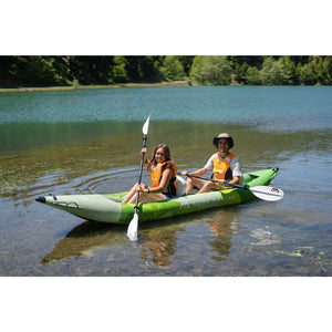 Inflatable Kayak -Man and woman kayaking with the New 2022 Aqua Marina Betta 13'6" (412cm) Recreational Inflatable 2 Person Kayak BE-412-22 