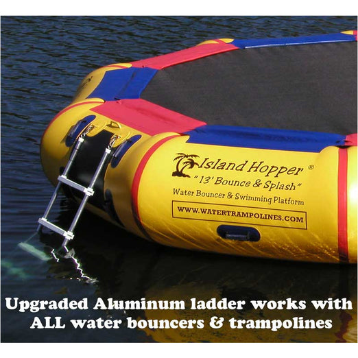 Island Hopper Aluminun Ladder attached in Island Hopper 13 Bounce and Splash 