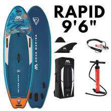 Load image into Gallery viewer, Inflatable Stand-Up Paddlebard - Aqua Marina Rapid 9&#39;6&quot; Inflatable Stand Up Paddleboard complete set