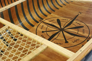 Merrimack Canoes Tennessean 14'6" Canoe with compass floor print