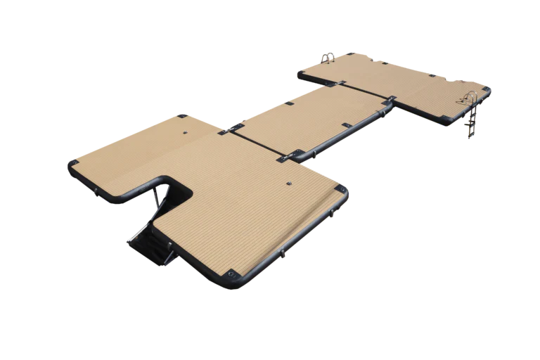 SeaRaft M-shape Start Jet Ski dock- Square Teak Deck 600