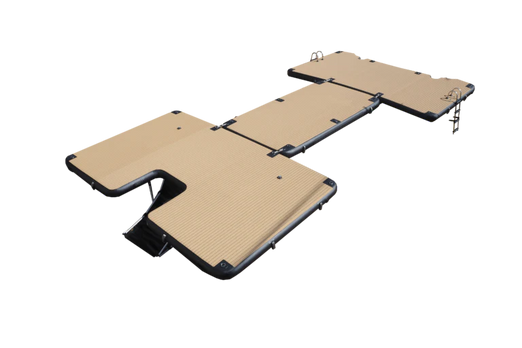 SeaRaft M-shape Start Jet Ski dock- Square Teak Deck 600
