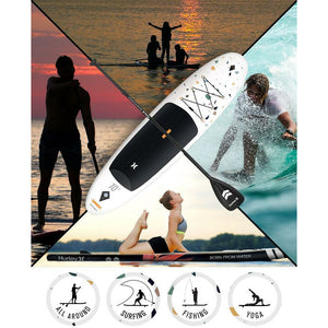 Inflatable Stand Up Paddle Board - Hurley Advantage 10' ISUP Terrazzo HUR-005 best for all around, surfing ,fishing and yoga