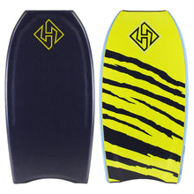Load image into Gallery viewer, Hubboards Hubb Edition PP HD - Crescent Tail Midnight Deck and Fluro Yellow Slick with Safety Stripes,