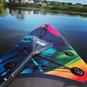 Stand Up Paddle Board - Hurley PhantomTour 10'6" Inflatable Stand Up Paddle Board  on calm water