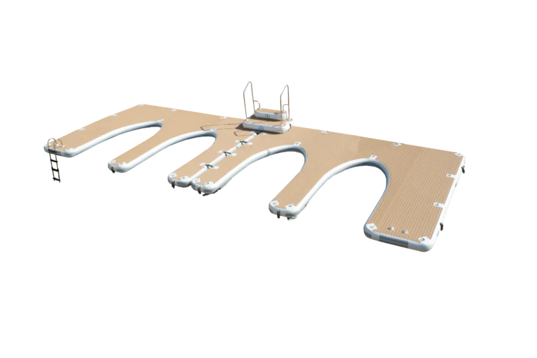 SeaRaft M-shape Start Jet Ski dock- Square Teak Deck 600