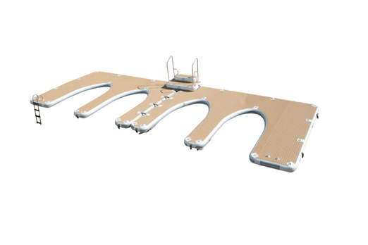 SeaRaft M-shape Start Jet Ski dock- Square Teak Deck 600