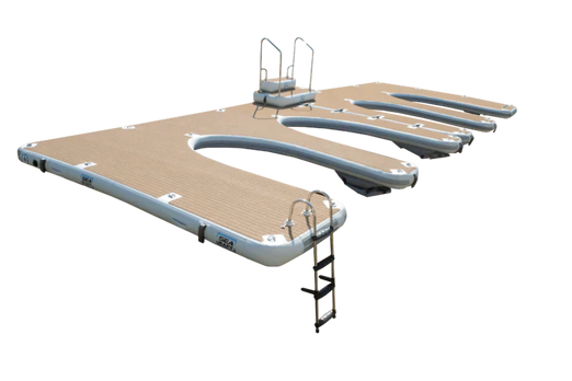 SeaRaft M-shape Deluxe Jet Ski dock- Square Teak Deck 950