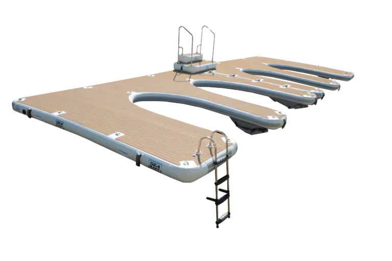 SeaRaft M-shape Deluxe Jet Ski dock- Square Teak Deck 950