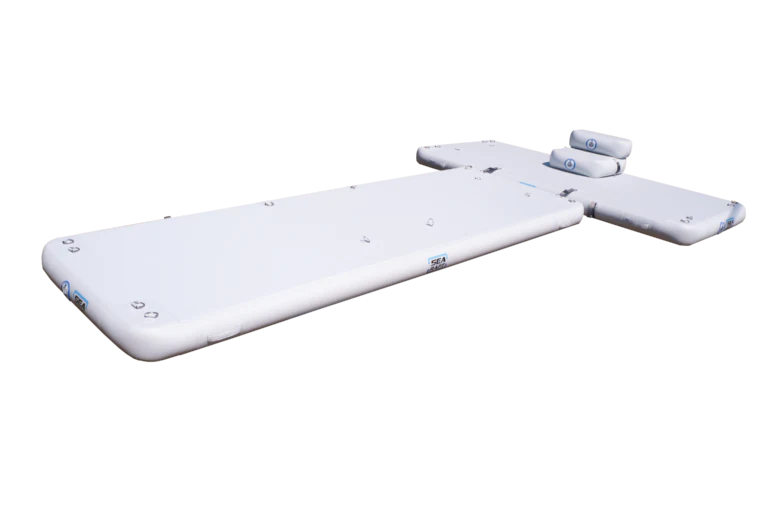 SeaRaft M-shape Start Jet Ski dock- Square Teak Deck 600