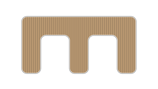 SeaRaft M-shape Deluxe Jet Ski dock- Square Teak Deck 950
