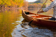 Load image into Gallery viewer, Man paddling with the Merrimack Canoes Nessmuk Canoe Paddle