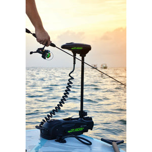 Trolling Motor - Rhodan Marine HD GPS Anchor ® Trolling Motor – 24V Black  color on the boat