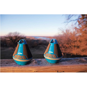 Two blue Wow sound buoy outdoor