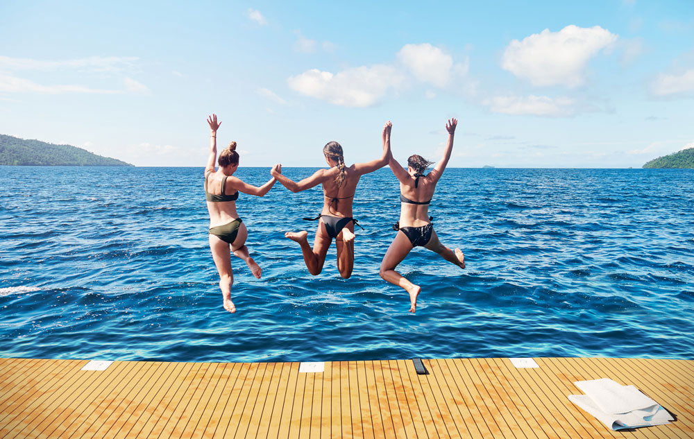 SeaRaft 525 The Original Teak Deck anti-skid Inflatable Platform