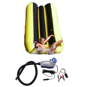 Island Hopper Bounce N Slide Water Trampoline attachments Yellow with   Island Hopper  PSI 15 Auto-Set Pump