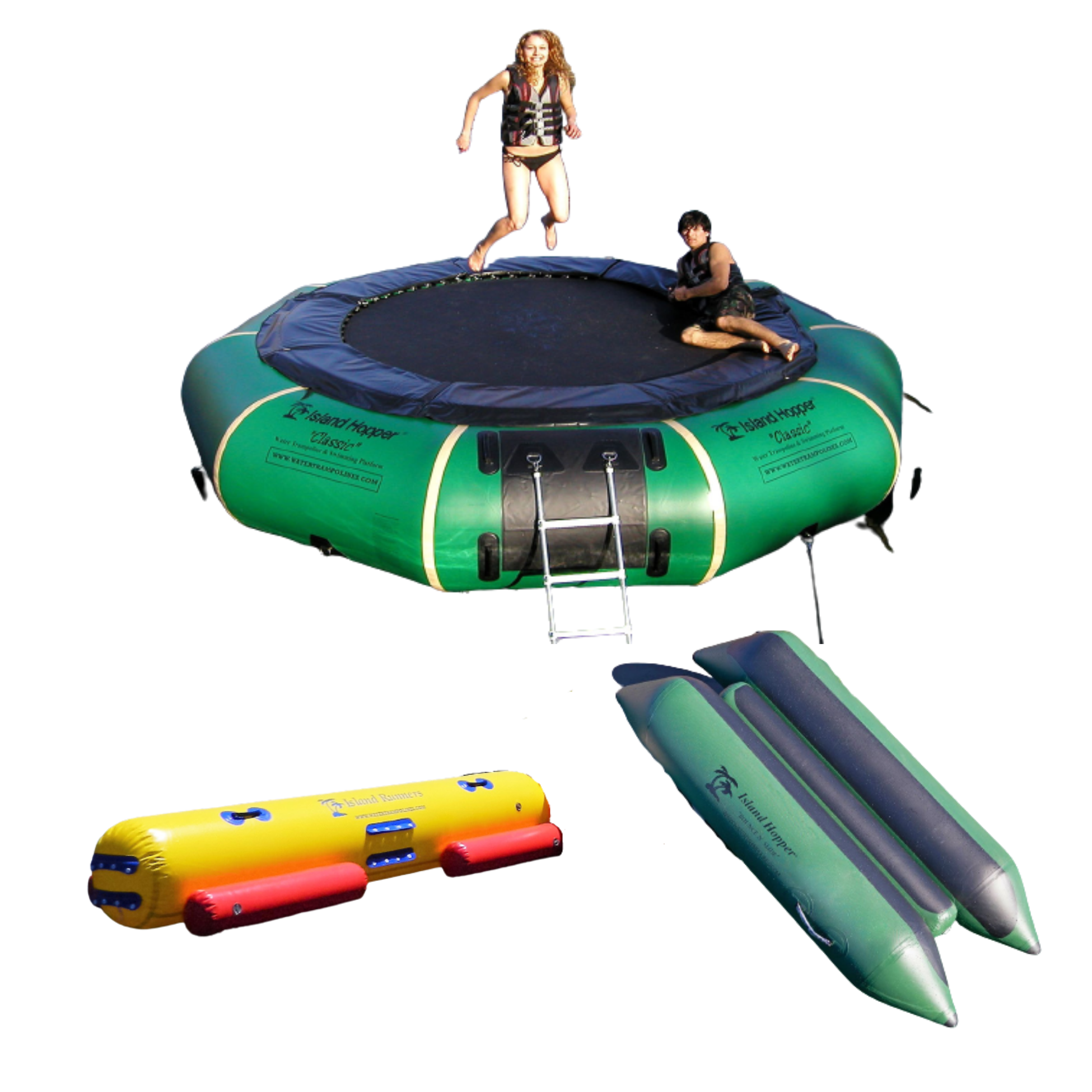 Island Hopper 15 Classic Water Trampoline 15'PVCTUBE GR