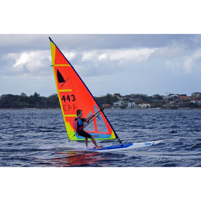 Windsurf Board - Man windsurfing with the Aerotech Sails 2021 Windsurfer LT Windsurf Board 