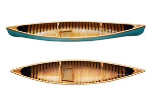 Merrimack Canoes Solitaire 11'9" Solo Canoe top and side view
