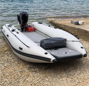 Takacat T420LX Inflatable Boat stand by on the boat loading ramp