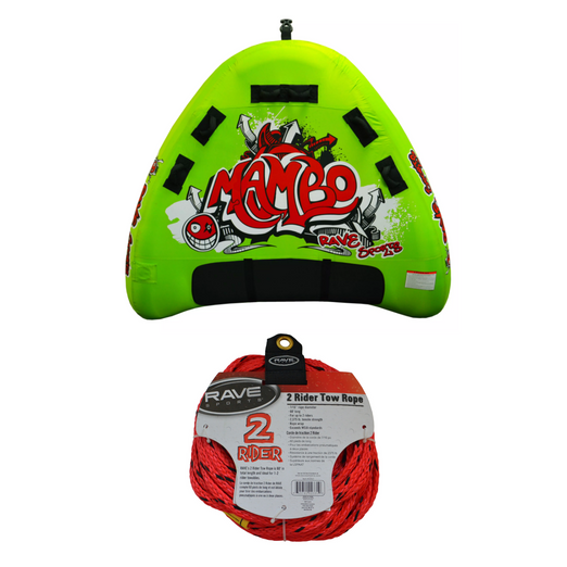 Rave Sports Mambo 3 Rider Towable 02463 with 2 Rider Tow Rope 02331