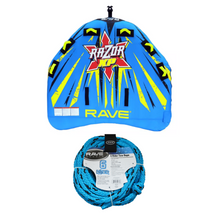 Load image into Gallery viewer, Rave Sports Razor XP 3 Rider Towable 02642 with 6 Rider Tow Rope 01037 