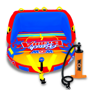 WOW Beach Bubba 2P Towable Tube with double action hand pump