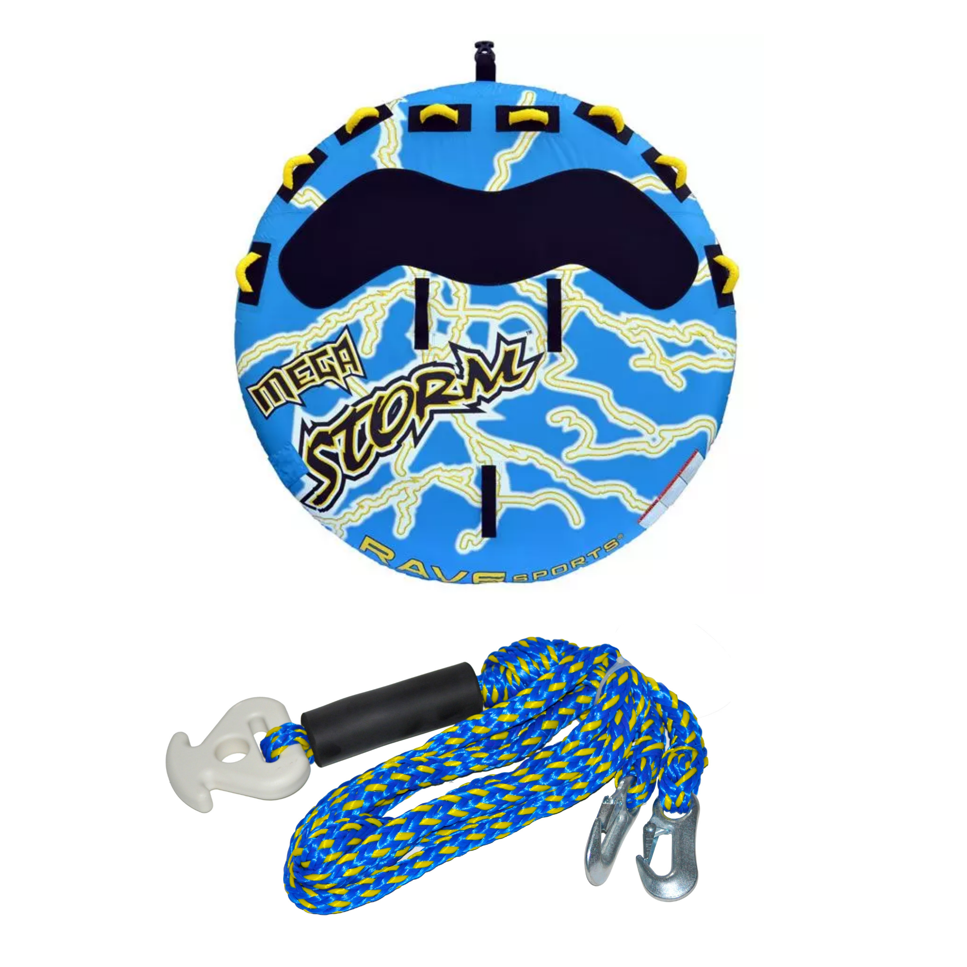 Rave Sports Mega Storm 4 Rider Towable  Heavy Duty Tow Harness 02335  02325 with 