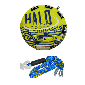 Rave Sports Halo 2 Rider Towable 02825 with Heavy Duty Tow Harness 02335