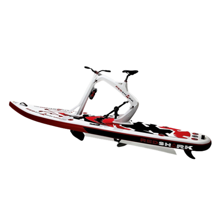 Red Shark Bike Surf Enjoy Water Bike Side View