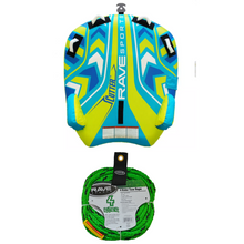 Load image into Gallery viewer, Rave Sports  Cutter 2 Person Towable 02826 with 4 Rider Tow Rope 02332