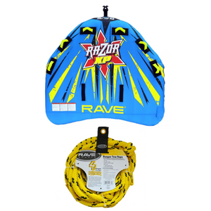 Rave Sports Razor XP 3 Rider Towable 02642 with Bungee Tow Rope 02333